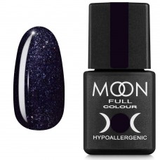 Гель-лак MOON FULL color Gel polish №189 чорний з блискітками 8 мл