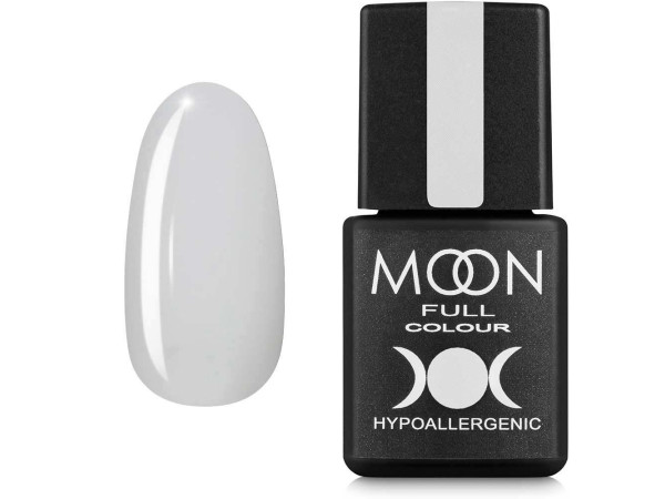 Гель-лак MOON FULL color Gel polish №202 белый полупрозрачный с блестками 8 мл