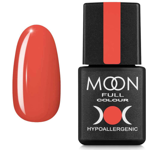 Гель-лак MOON FULL color Gel polish №204 кораловий 8 мл, 5908254187872