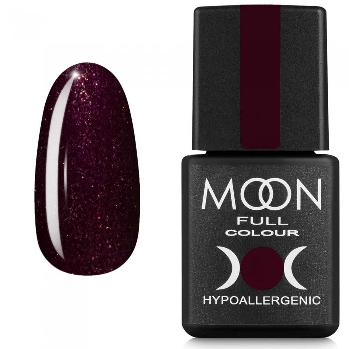 Гель-лак MOON FULL color Gel polish №315 спелая вишня, шиммер 8 мл