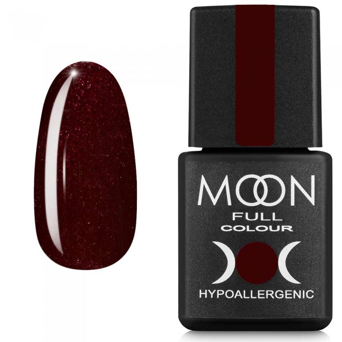 Гель-лак MOON FULL color Gel polish №317 шоколадно-вишневый с мелким шиммером 8 мл