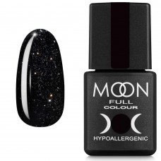 Гель-лак MOON FULL color Gel polish №319 черно-зеленый с серебристым шиммером 8 мл