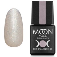 Гель-лак MOON FULL Opal color Gel polish №502 бесцветный полупрозрачный с мелким разноцветным шиммером 8 мл
