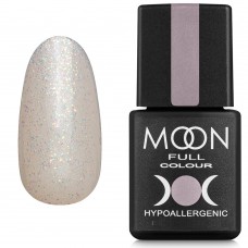 Гель-лак MOON FULL Opal color Gel polish №502 бесцветный полупрозрачный с мелким разноцветным шиммером 8 мл