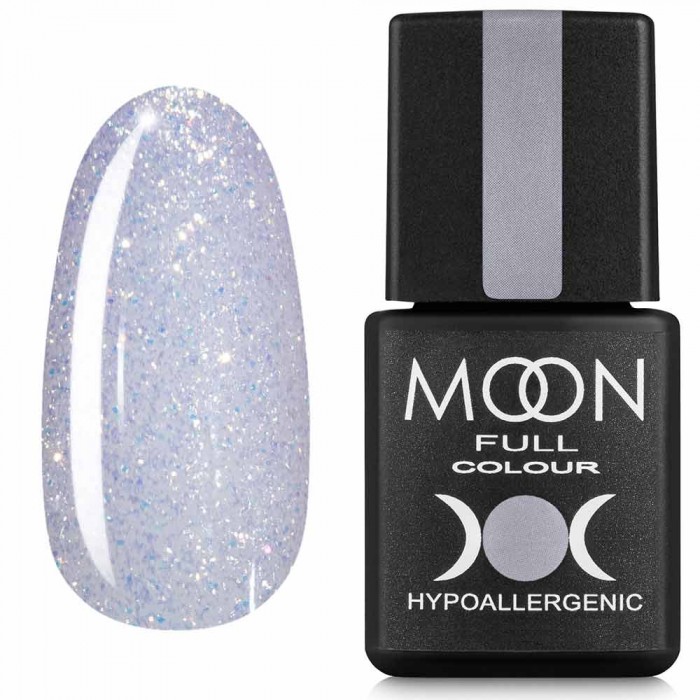 Гель-лак MOON FULL Opal color Gel polish №509 свіло-бузковий з дрібним різнобарвним шиммером 8 мл, 5908254190735