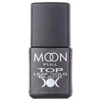 Топ для гель лаку  Moon Full Leaf Gold Black без липкого шару 8 мл