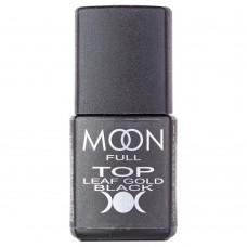 Топ для гель лака  Moon Full Leaf Gold Black без липкого слоя 8 мл