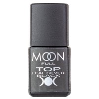 Топ для гель лаку Moon Full Leaf Silver Black без липкого шару 8 мл