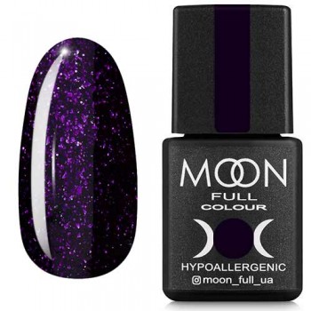 Гель-лак Moon Full Diamond №12 фиолетовый глиттер