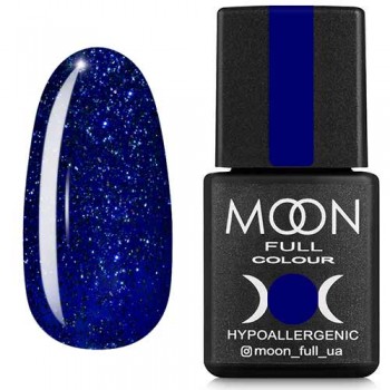 Гель-лак Moon Full Diamond №14 насыщенный синий глиттер