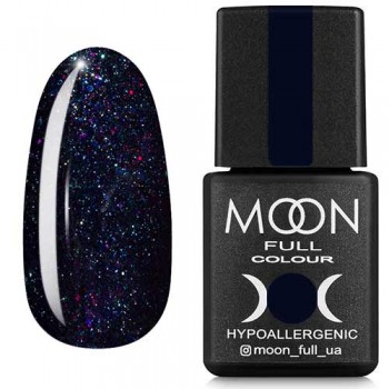 Гель-лак Moon Full Diamond №23 чернично-синій з різнокольоровим шиммером