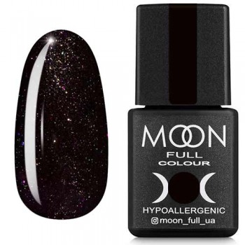 Гель-лак Moon Full Diamond №25 чорний з різнобарвним глітером