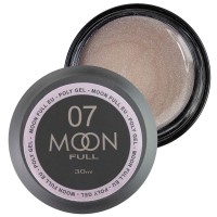 Полігель для нарощування нігтів Moon Full Poly Gel № 07 Молочно-бронзовий з шимером 30 мл