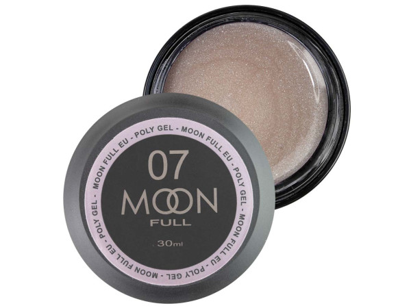 Полігель для нарощування нігтів Moon Full Poly Gel № 07 Молочно-бронзовий з шимером 30 мл