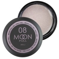 Полігель для нарощування нігтів Moon Full Poly Gel № 08 Нюдовий з шимером 30 мл