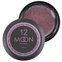 Полігель для нарощування нігтів Moon Full Poly Gel № 12 Металево-рожевий з шимером 30 мл