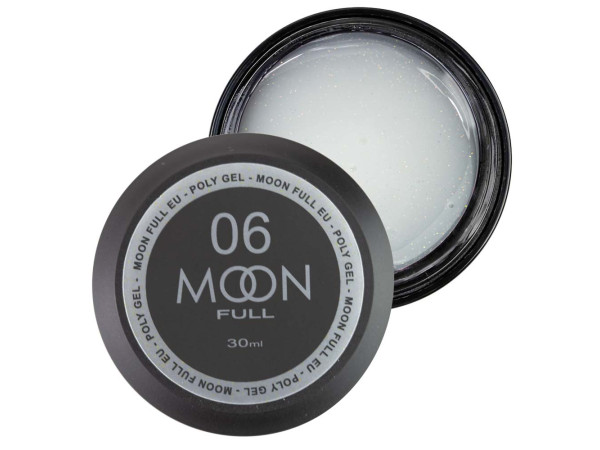 Полігель для нарощування нігтів Moon Full Poly Gel № 06 Молочний з шимером 30 мл