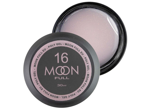 Полігель для нарощування нігтів Moon Full Poly Gel № 16 Білий Шоколад з шимером 30 мл