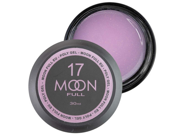 Полігель для нарощування нігтів Moon Full Poly Gel № 17 Перлово-білий з шимером 30 мл