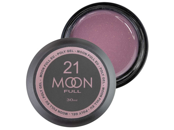 Полігель для нарощування нігтів Moon Full Poly Gel № 21 Рожева Барбі з шимером 30 мл