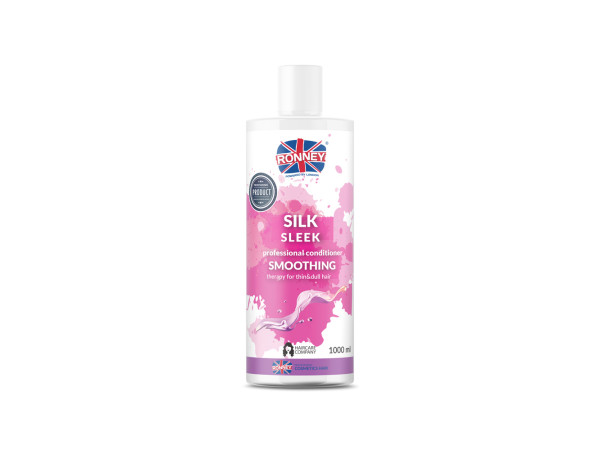 Кондиционер разглаживающий RONNEY SMOOTHING SILK AND SLEEK для тонких и тусклых волос 1000 мл