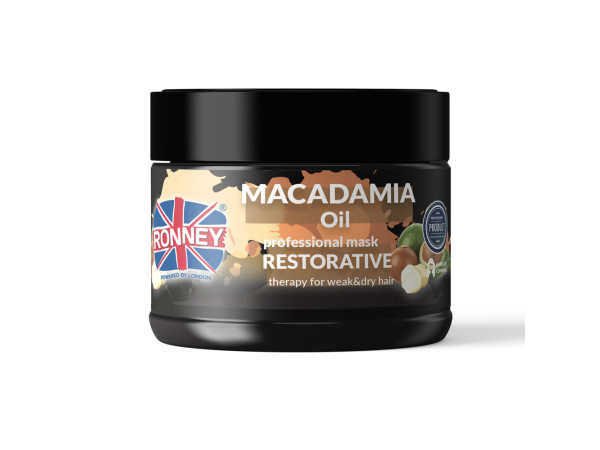 Маска відновлююча RONNEY MACADAMIA OIL для слабкого та сухого волосся 300 мл
