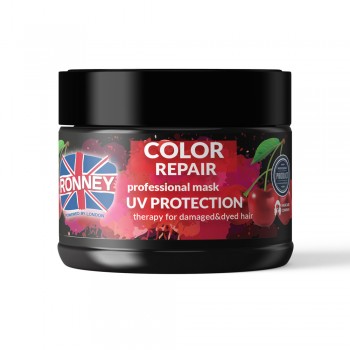 Заказать Маска защита цвета для окрашенных волос RONNEY COLOR REPAIR CHERRY с UV фильтром 300 мл недорого