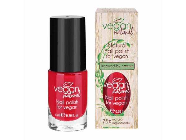 Лак для нігтів Vegan Natural №12 червоний