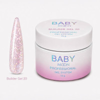 Моделирующий гель с блестками Baby Moon Glitter Builder Gel, 15 мл №20