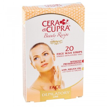 Заказать Віскові смужки для депіляції шкіри обличчя Cera di Cupra, 20 шт недорого