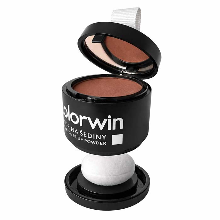 Пудра Colorwin для маскировки седины и отросших корней волос светло-коричневая 3,2 г