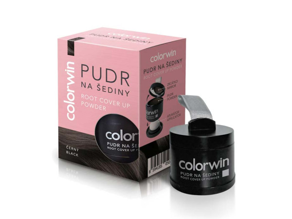 Пудра Colorwin для маскировки седины и отросших корней волос черная 3,2 г
