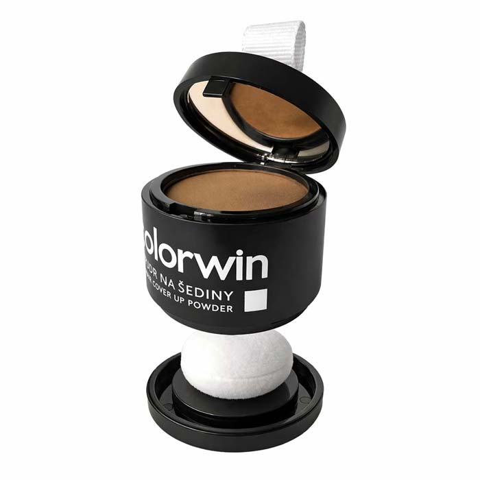 Пудра Colorwin для маскировки седины и отросших корней волос ореховая 3,2 г