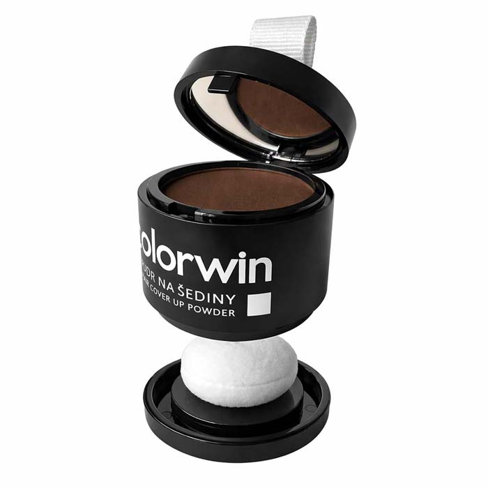 Пудра Colorwin для маскировки седины и отросших корней волос коричневая 3,2 г