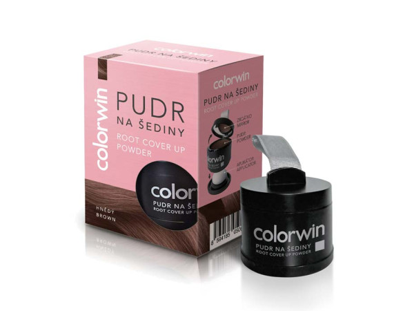 Пудра Colorwin для маскировки седины и отросших корней волос коричневая 3,2 г