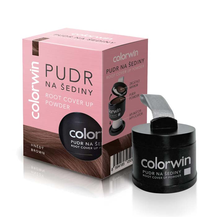 Пудра Colorwin для маскировки седины и отросших корней волос коричневая 3,2 г
