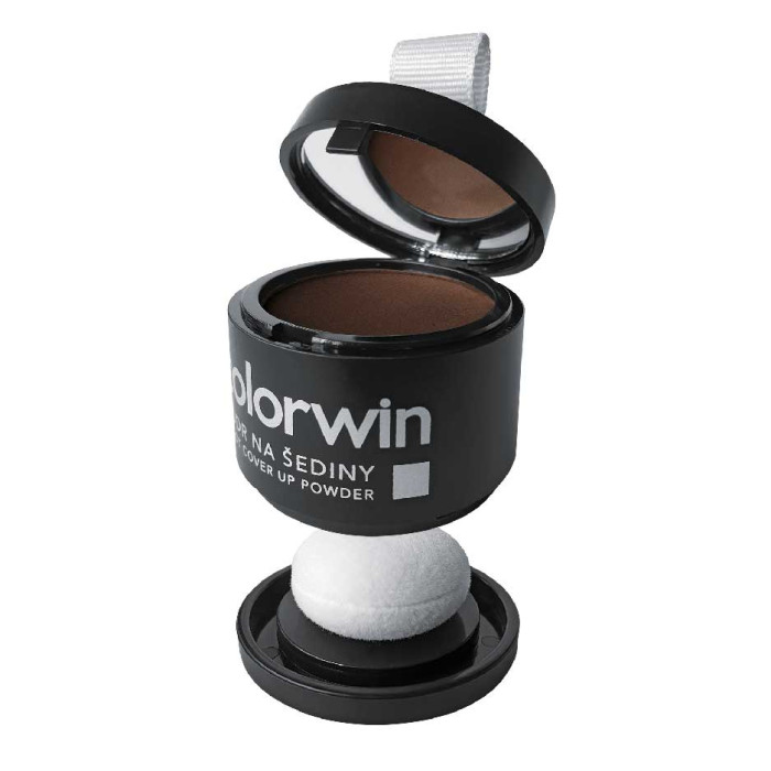 Пудра Colorwin для маскировки седины и отросших корней волос черная 3,2 г