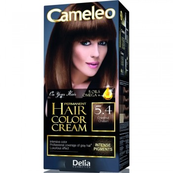 Краска для волос Delia Cosmetics Cameleo Omega plus с маслом Арганы 5.4 Каштан 50 мл