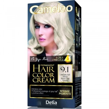 Заказать Краска для волос Delia Cosmetics Cameleo Omega plus с маслом Арганы 9.1 Ультра пепельный блондин 50 мл недорого