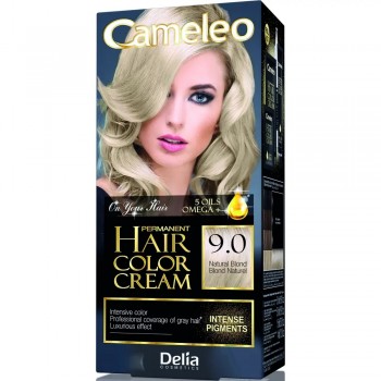 Краска для волос Delia Cosmetics Cameleo Omega plus с маслом Арганы 9.0 Натуральный блондин 50 мл