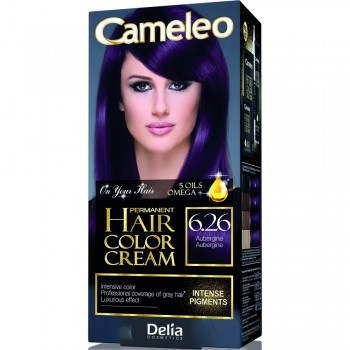 Краска для волос Delia Cosmetics Cameleo Omega plus с маслом Арганы 6.26 Баклажан 50 мл