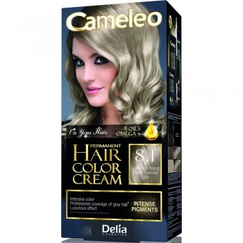 Краска для волос Delia Cosmetics Cameleo Omega plus с маслом Арганы 8.1 Светлый пепельный блондин 50 мл