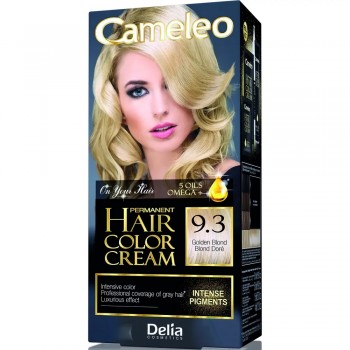 Заказать Краска для волос Delia Cosmetics Cameleo Omega plus с маслом Арганы 9.3 Золотистый блондин 50 мл недорого