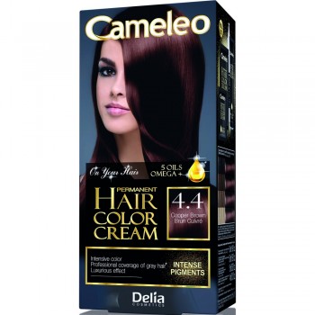 Краска для волос Delia Cosmetics Cameleo Omega plus с маслом Арганы 4.4 Медный коричневый 50 мл