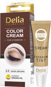 Заказать Крем-краска для бровей Delia Cosmetics с маслом арганы тон 3.0 Темно-коричневая 15 мл недорого