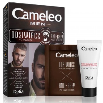 Заказать Антиседина Delia Cosmetics Cameleo Men для мужчин шатенов 2 х 8 гр + 30 мл недорого