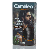 Крем-краска для мужчин Delia Cosmetics Cameleo Men для волос бороды и усов тон 1.0 Черная 30 мл