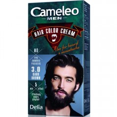 Крем-краска для мужчин Delia Cosmetics Cameleo Men для волос бороды и усов тон 3.0 Тёмно-коричневая 30 мл