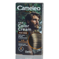 Крем-краска для мужчин Delia Cosmetics Cameleo Men для волос бороды и усов тон 4.0 Коричневая 30 мл