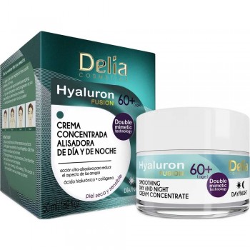 Заказать Крем-концентрат для лица Delia Cosmetics Hyaluron Fusion  60+разглаживающий морщины 50 мл недорого